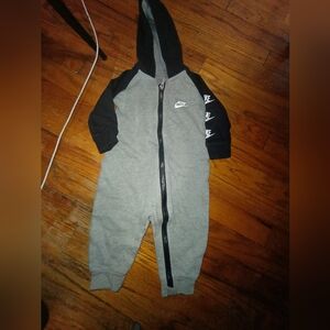 Nike Gray and Black Zip-Up